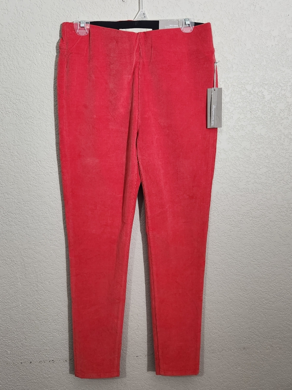 Soft Surroundings Coral Red Corduroy Pants
